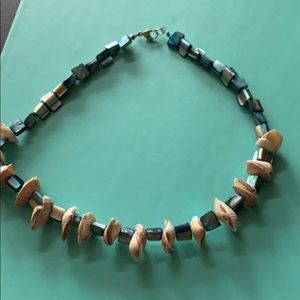 Turquoise shell necklace. Fits smaller neck